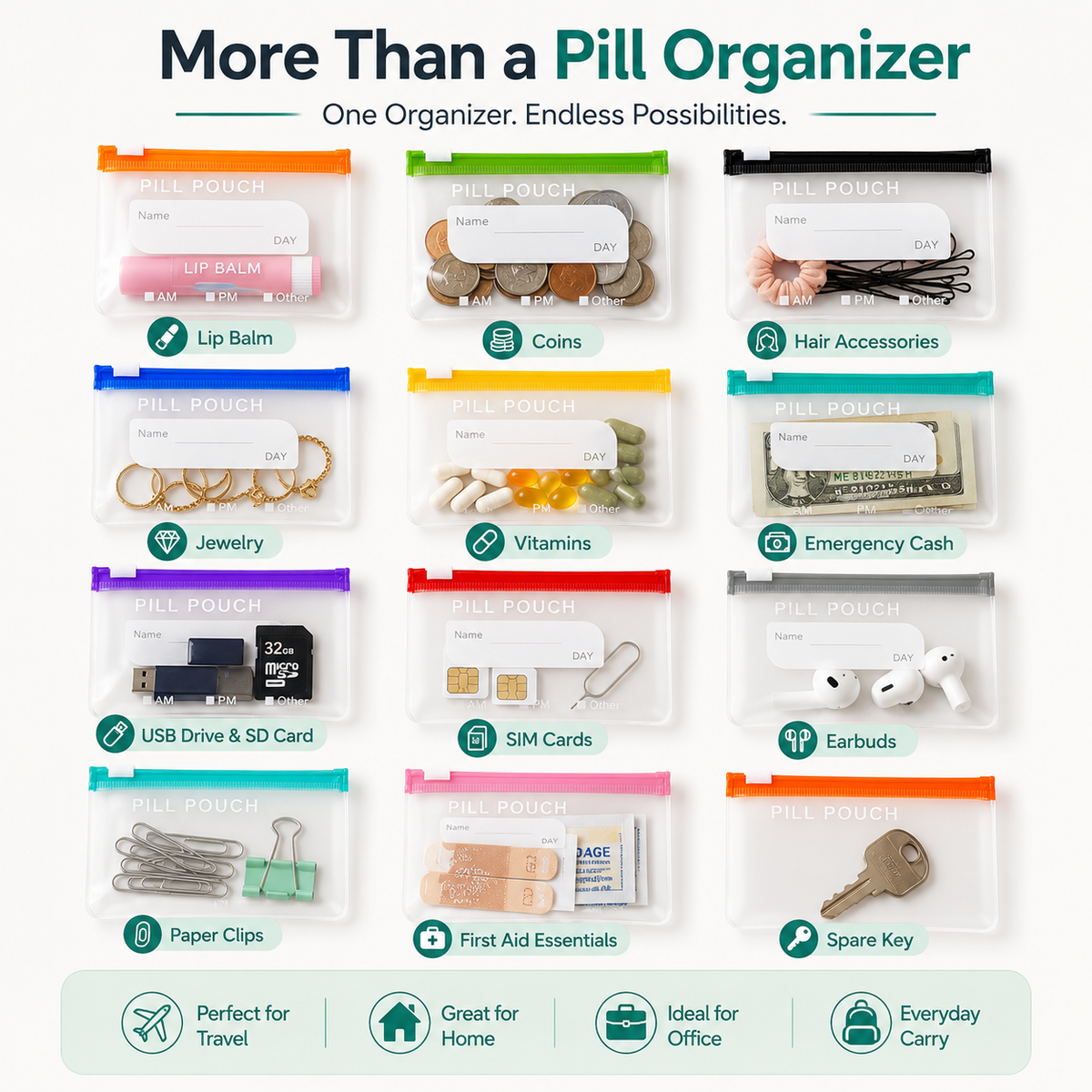 Luvola MediMate™ - Weekly  Pill Organizer