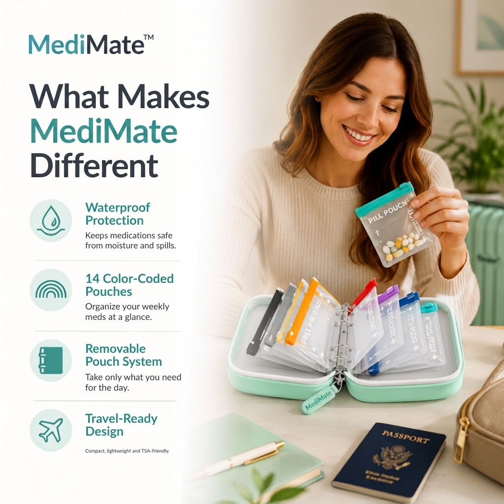 Luvola MediMate™ - Weekly  Pill Organizer