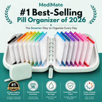 Luvola MediMate™ - Weekly  Pill Organizer
